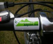 Een sticker op de fiets van Hendrik D’hoop